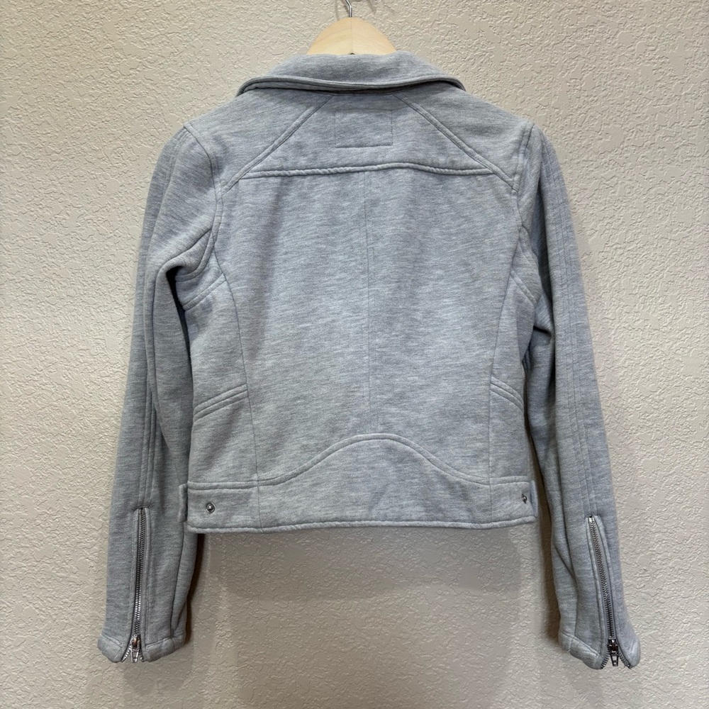 Blank NYC Sweatshirt Moto Jacket in Heather Gray Size Small - Picture 7 of 9